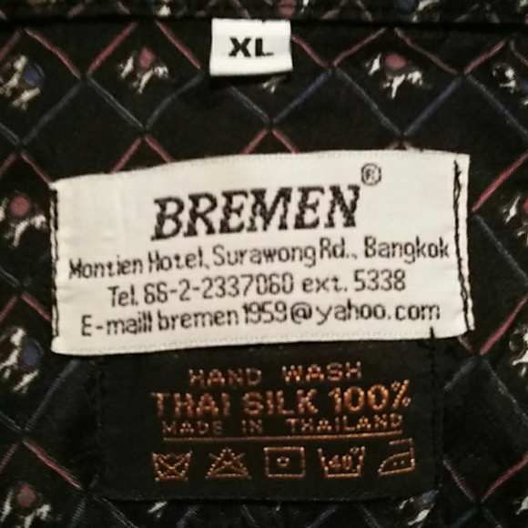 100% silk Button up XL elephants - Picture 3 of 4